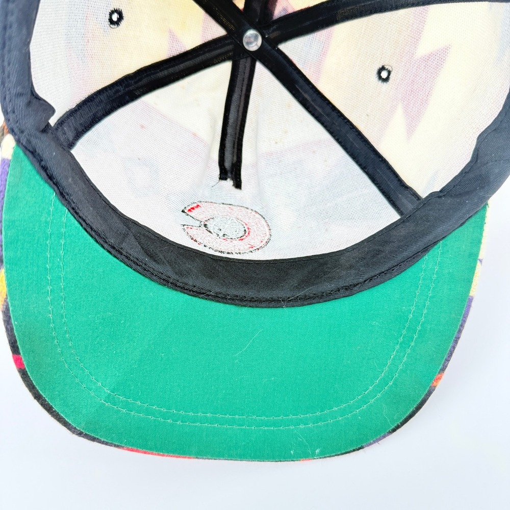 VTG Coastal Snapback Hat Aztec Southwestern Geometric Rope Brim Made in USA READ - Picture 8 of 11